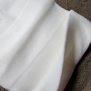 New White knit ski beanie stocking cap